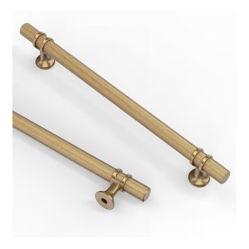 Asidrama 10 Pack 7.5" Champagne Bronze Cabinet Pulls Knurled Handles
